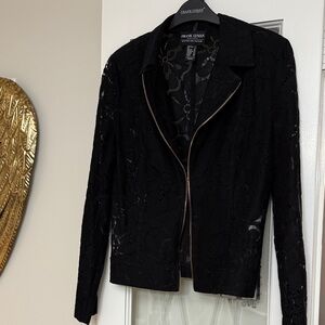 Frank Lyman Design Black Floral Lace Blazer